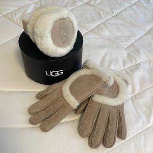 Ugg earmuffs and matching gloves